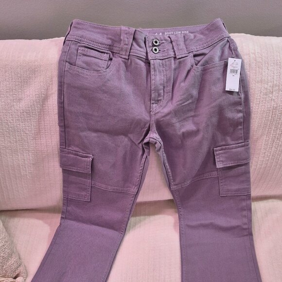 BNWT, Never worn, GUESS, Youth Size 14, Purple, low rise, boot cut, jeans. - Picture 1 of 5